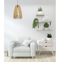 Luminária Teto Tipo Pendente Cometa Mdf - Completa Mdf Cru