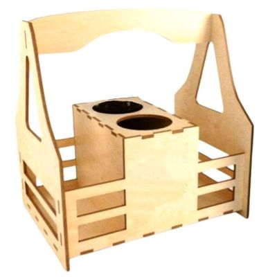 Porta Garrafa E Copos Mdf