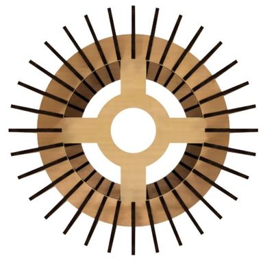 Luminária Teto Tipo Pendente Turmalina Mdf - Completa Mdf Cru