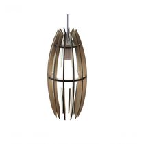Luminária Teto Tipo Pendente Turquesa Mdf - Completa Mdf Cru