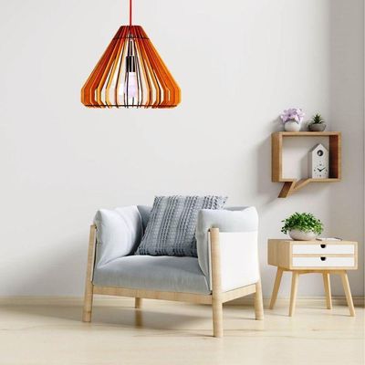 Luminária Teto Tipo Pendente Egipcia Mdf - Completa Mdf Cru