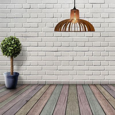 Luminária Teto Tipo Pendente Em Mdf - Completa - Marrom