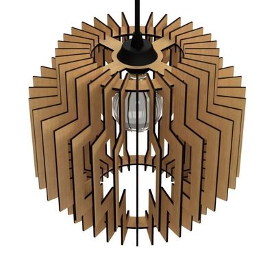 Luminária Teto Tipo Pendente Dallas Mdf - Completa Mdf Cru