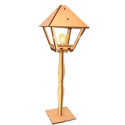 Luminária De Chão São Thomé - Mdf Cru