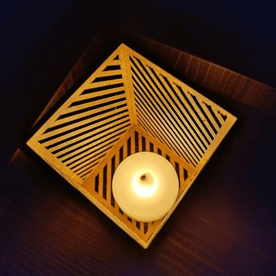 Castiçal Faixas Com Vela Eletrônica