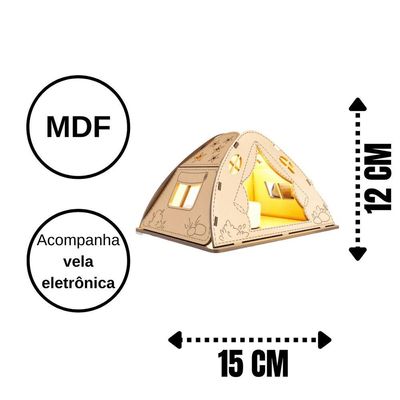 Castiçal Camping Com Vela Eletrônica