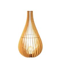Abajur Grande De Chão Tulipa Mdf Luminária - MDF Cru