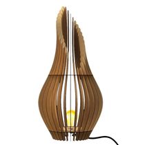 Abajur Grande De Chão Andromeda Mdf Luminária - Marrom