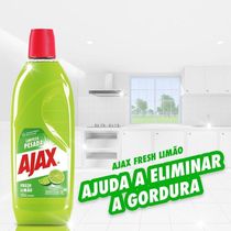 Kit 4 Limpador Diluível Ajax Fresh Limão Limpeza Pesada 1 Litro