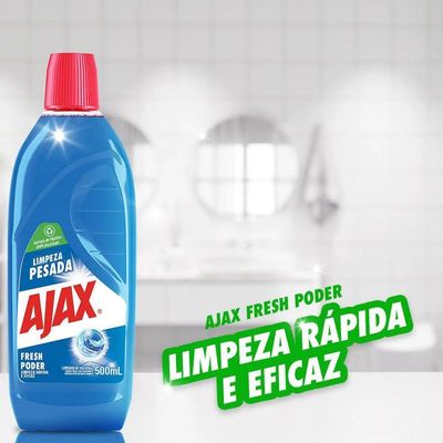 Limpador Diluível Ajax Fresh Blue Limpeza Pesada 500ml