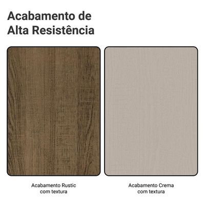 Guarda-roupa Casal 6 Portas Batentes Saturno Madesa Rustic/crema