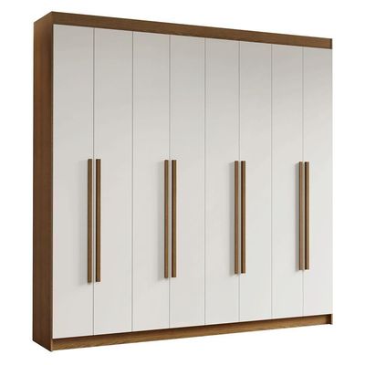 Guarda-roupa Casal 8 Portas Batentes Venus Madesa Rustic/branco