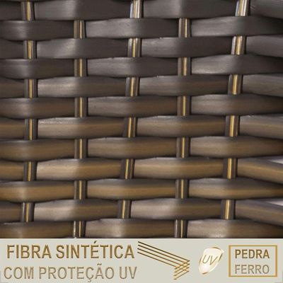 3 Espreguiçadeira Catar E 3 Mesa Garden Alumínio E Fibra Pedra Ferro