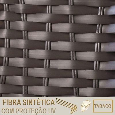 2 Espreguiçadeira Catar E 2 Mesa Garden Alumínio E Fibra Tabaco