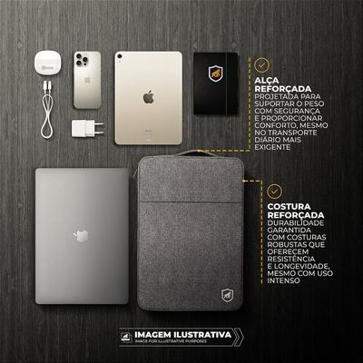 Capa Para Notebook De 13 - 13,3 Polegadas - Survivor - Cinza - Gshield