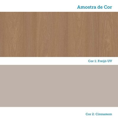 Balcão De Cozinha Canto Reto 95cm 1 Pt Elegance Luciane Móve Freijó/cinammon