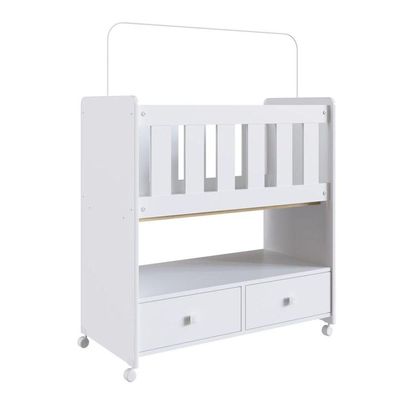 Mini Berço Moisés 2 Gavetas Certificado By 510 Branco