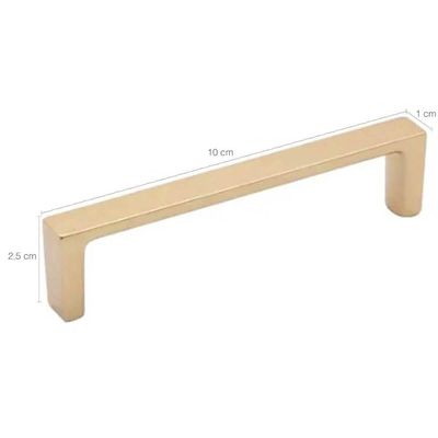 Kit 6 Puxadores Alça Dourado Oeiras 1688 10cm Móveis Planejados Gavetas Portas