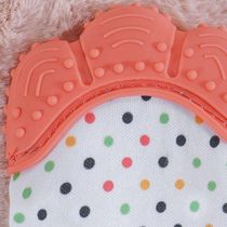 Mordedor Luvinha Para Bebê Silicone E Poliéster Laranja