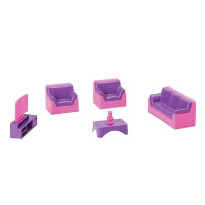 Kit Quarto Sala E Cozinha Mini Judy Home - Samba Toys
