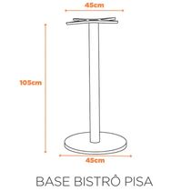 Base De Mesa De Jantar Redonda Pisa Beta Bistrô Fratini 106 Cm (altura) Aço Cor Preto Disco Redondo
