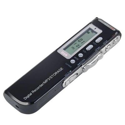 Gravador De Voz Digital 8gb Usb Tela Lcd Memória Microfone Fone De Ouvido Mp3 Wma