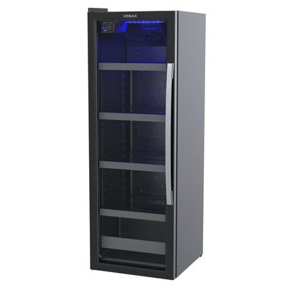 Cervejeira Venax 209L Blue Light Preto Porta Invertida 220v