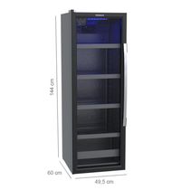 Cervejeira Venax 209L Blue Light Preto Porta Invertida