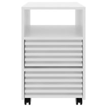 Gaveteiro Para Escritório 2 Gavetas Com Rodízios Branco