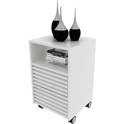 Gaveteiro Para Escritório 2 Gavetas Com Rodízios Branco