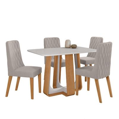 Conjunto Sala De Jantar Mesa Easy Pop 120x80cm 4 Cadeiras.