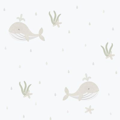 Papel De Parede Enzo Baleia Bege 281-3