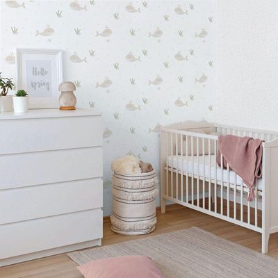 Papel De Parede Enzo Baleia Bege 281-3