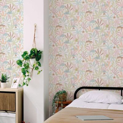 Papel De Parede Enzo Selva Rosa 286-1