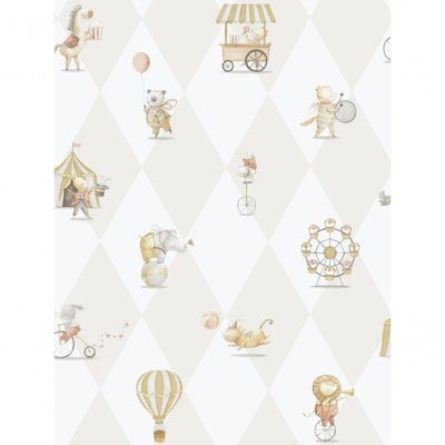 Papel De Parede Enzo Circo Bege 282-3