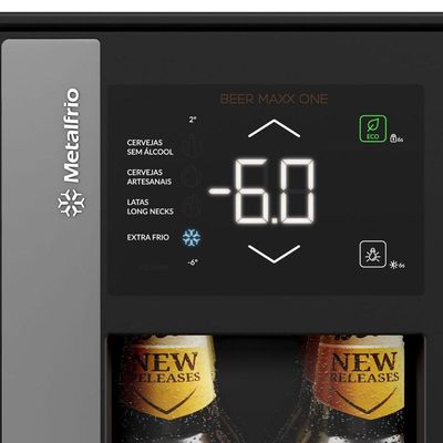 Cervejeira Beer Maxx One Inverter 98l Porta Inox Digital +2 A -6ºc Vn12tpi 127v - Metalfrio 127v