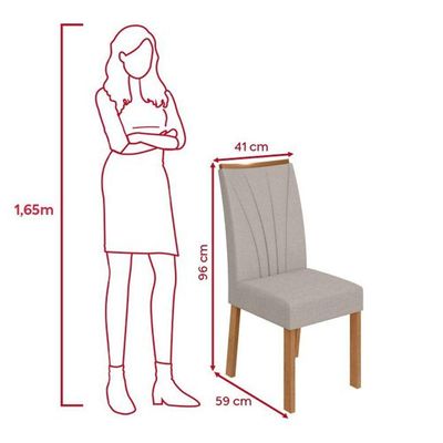 Conjunto Sala De Jantar Mesa Easy Pop  4 Cadeiras Linho