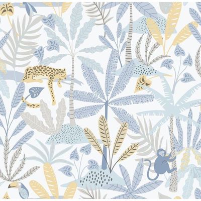 Papel De Parede Enzo Selva Azul 286-2