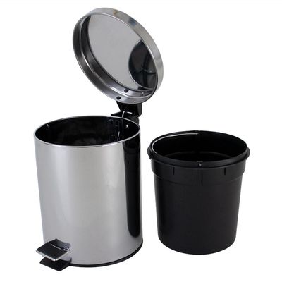 Kit 3 lixeiras aço inox de 5 litros Travel Max