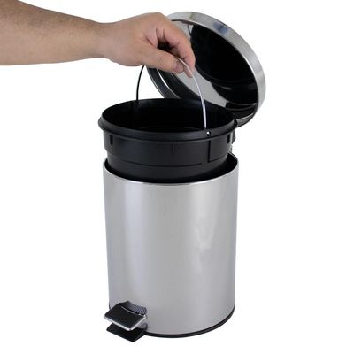 Kit 3 lixeiras aço inox de 5 litros Travel Max