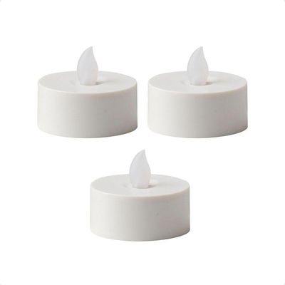 5 Mini Vela De Led Taschibra Decorativa Kit 3 Peças 3000k