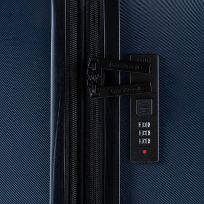 Mala de Viagem Grande 32Kg ABS 4 Rodas Turquia II Azul Marinho G / Azul escuro