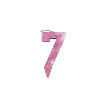Vela De Aniversário Diamante Rosa Modelo ?