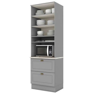 Torre Quente 2 Portas 2 Gav 72 Cm C350 Americana Cinza Calcare Henn