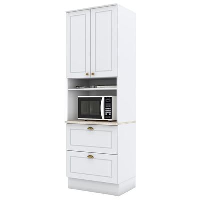 Torre Quente 2 Portas 2 Gav 72 Cm C350 Americana Branco Calcare Henn