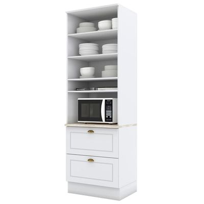 Torre Quente 2 Portas 2 Gav 72 Cm C350 Americana Branco Calcare Henn
