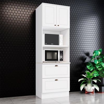 Torre Quente 2 Portas 2 Gav 72 Cm C350 Americana Branco Calcare Henn