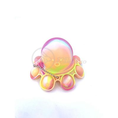 Chaveiro Polvo Reversível Pop It Anti Stress Silicone