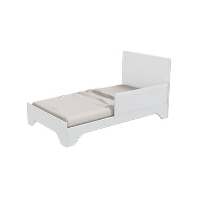 Berço Infantil Popy Retrô 3 em 1 Branco/Amendoa - Peroba