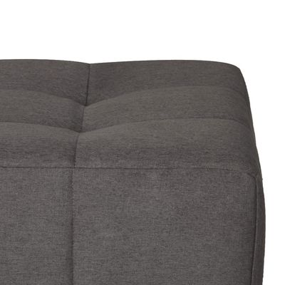 Sofá Modular 2 Lugares com Puff Soho Linho Grafite
